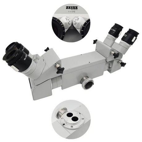 Carl Zeiss f=170 Binocular Microscope Head Beam Splitter 10x/22B Primis Medical