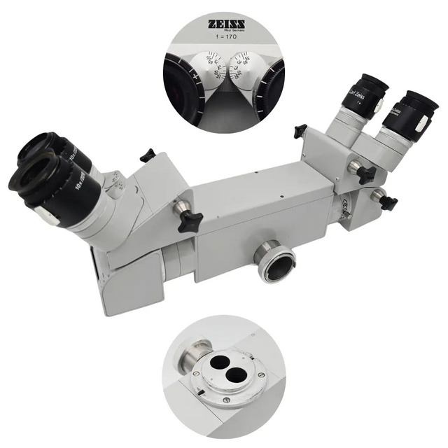 Carl Zeiss f=170 Binocular Microscope Head Beam Splitter 10x/22B Primis Medical