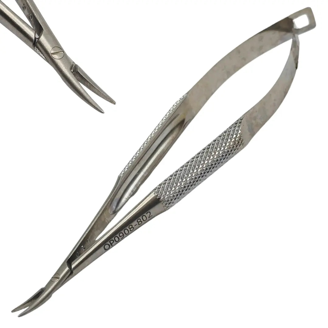 V Mueller OP0908-802 Cohan Mini Needle Holder Fine 8mm Jaws Curved Primis Medical