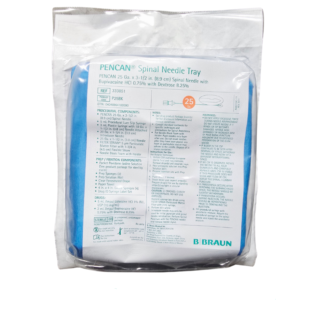 B. Braun 333851 Spinal Needle Tray Medical Procedure Kit