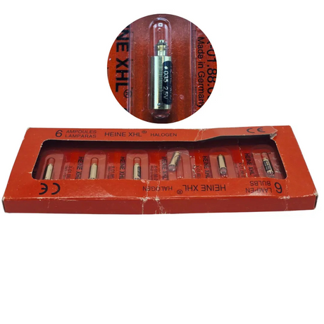 Heine X-01.88.035 XHL Xenon Lamp 2.5V OEM Medical Light Bulb Box 6 Primis Medical