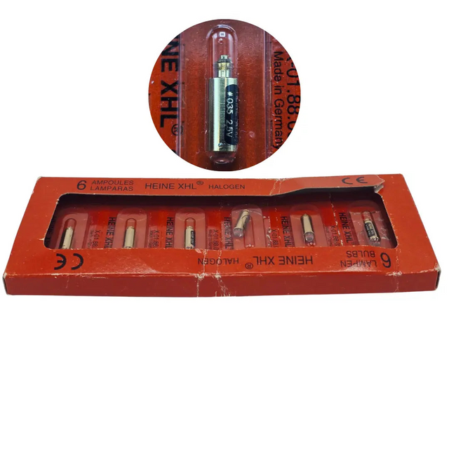 Heine X-01.88.035 XHL Xenon Lamp 2.5V OEM Medical Light Bulb Box 6 Primis Medical