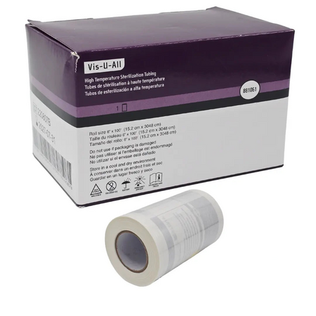 Steris 881061 Vis-U-All High Temp Sterilization Tubing 15.2cm x 3048cm Primis Medical