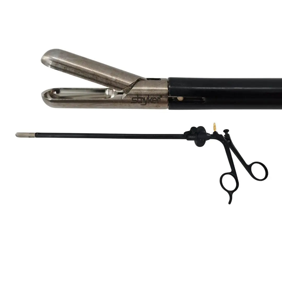 Stryker 250-080-231 Laparoscopic Grasper w/ 250-080-246 10mm Biopsy Spoon Insert 17-3/4" Stryker