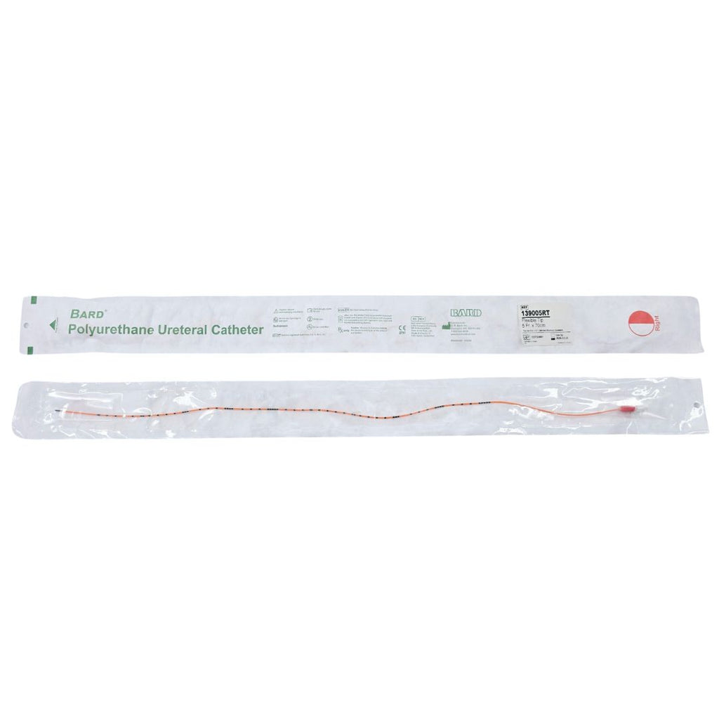 Bard 139005RT Flexible Tip 5Fr. x 70cm Polyurethane Ureteral Catheter