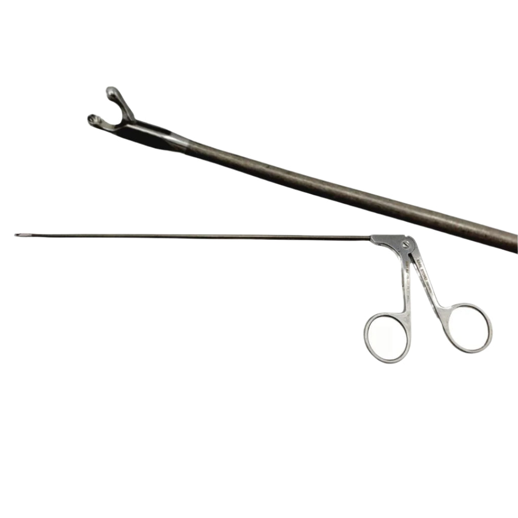 Karl Storz 26173 LS Laparoscopic Needle Holder, Serrated 16"