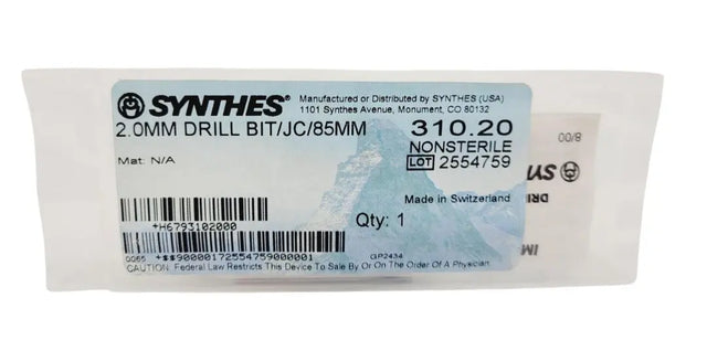 Synthes 310.20 2.0mm DRILL BIT/JC 3-1/4" Synthes