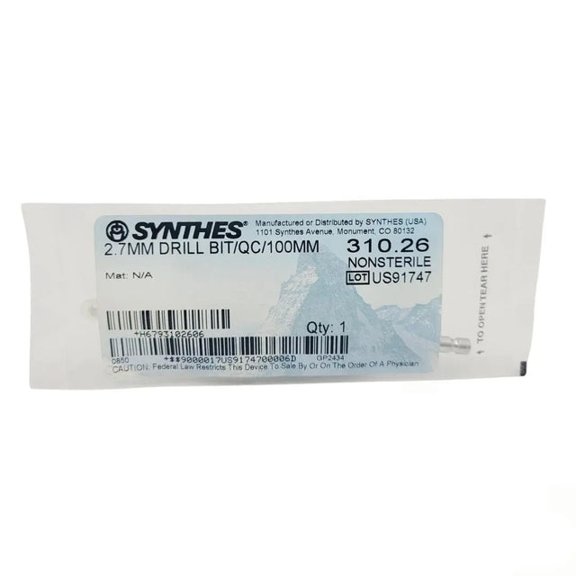Synthes 310.26 2.7MM Drill Bit Quick Connect Orthopedic Synthes