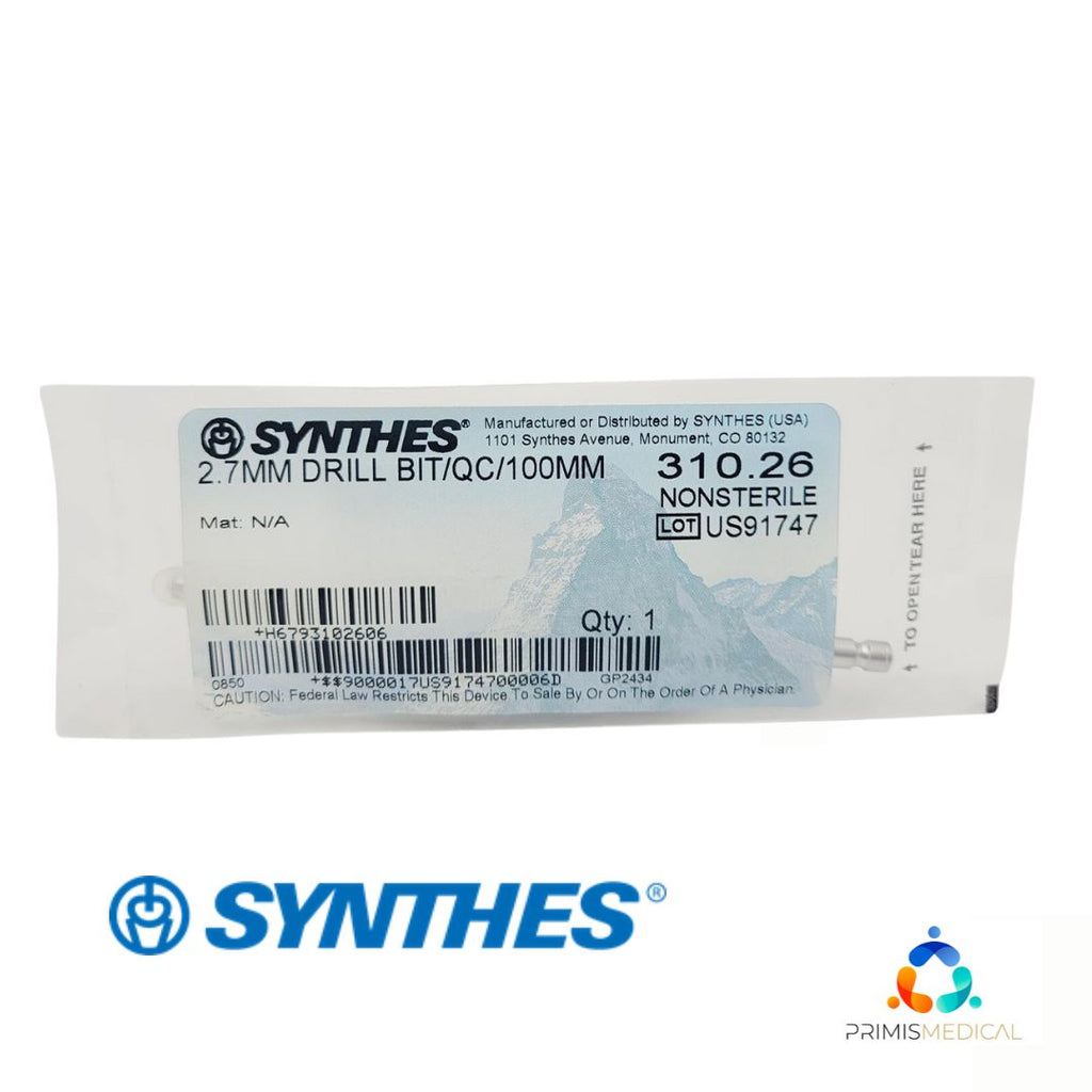 Synthes 310.26 2.7MM Drill Bit Quick Connect Orthopedic New