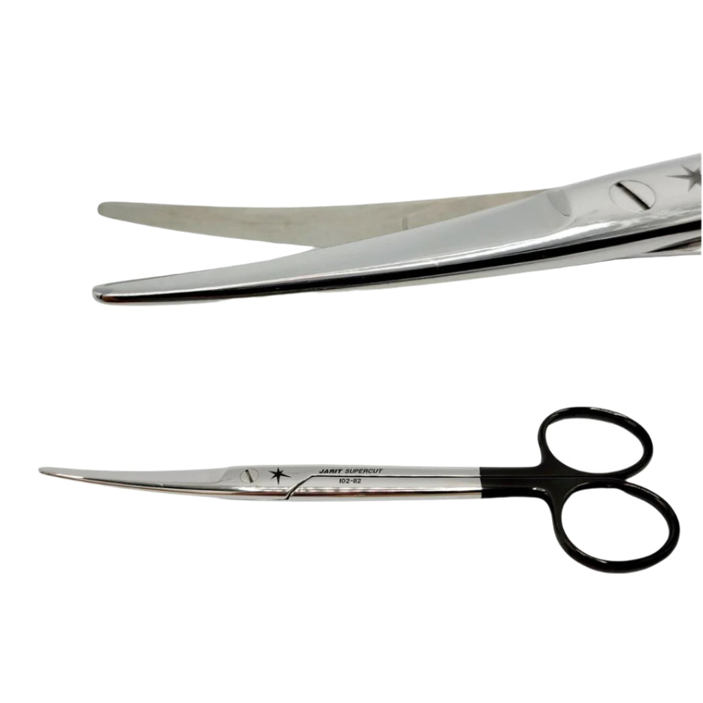 Jarit 102-112 Mayo Scissor Supercut Curved 58mm Tip  6-3/4"