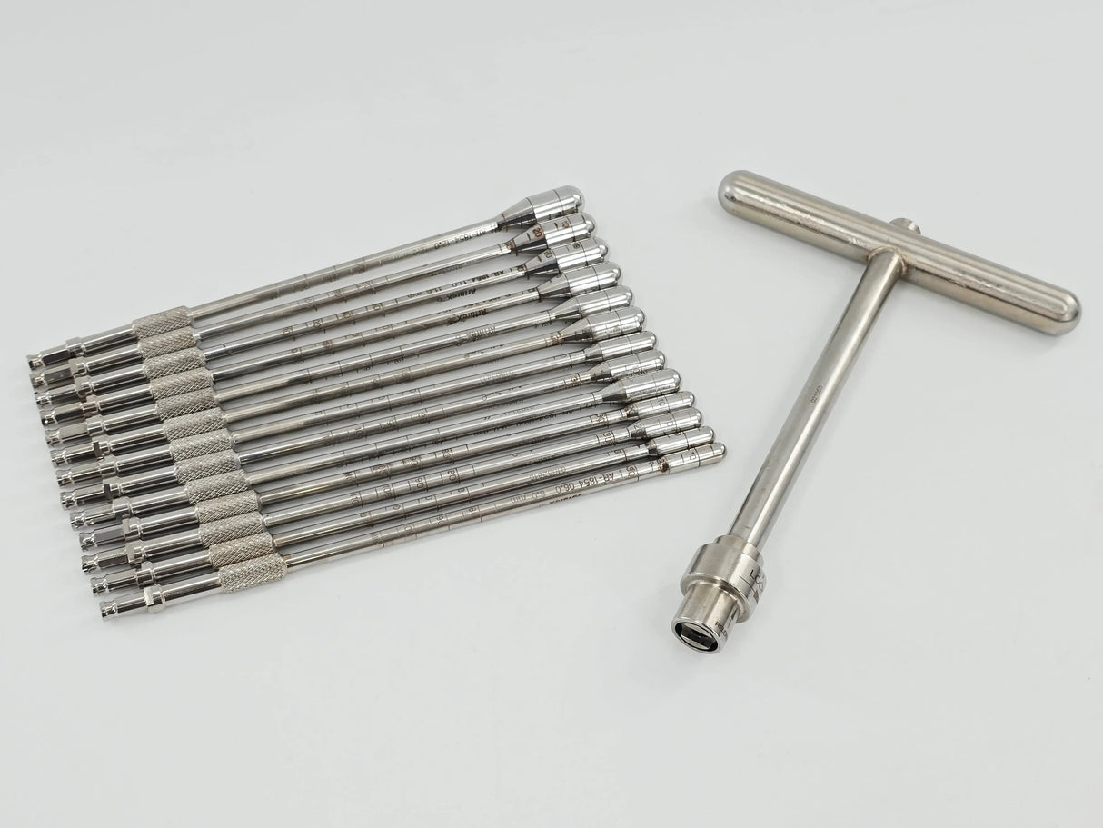 Arthrex AR-1854 Tunnel Dilator 14 Piece Instrument Set w/ T-Handle & AR-1856 Pan Primis Medical