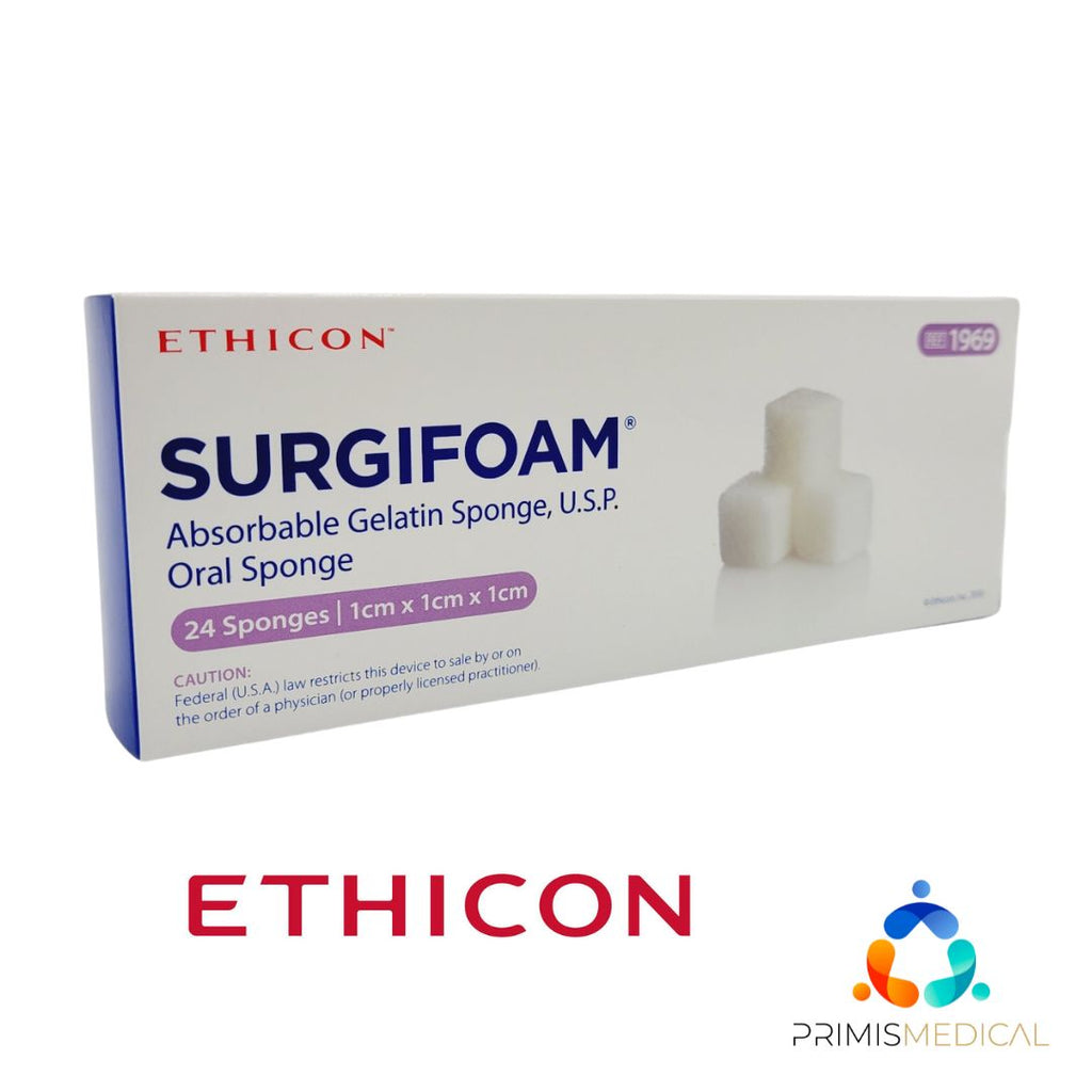 Ethicon 1969 SURGIFOAM 1cm Absorbable Gelatin Sponge, U.S.P. Box of 24