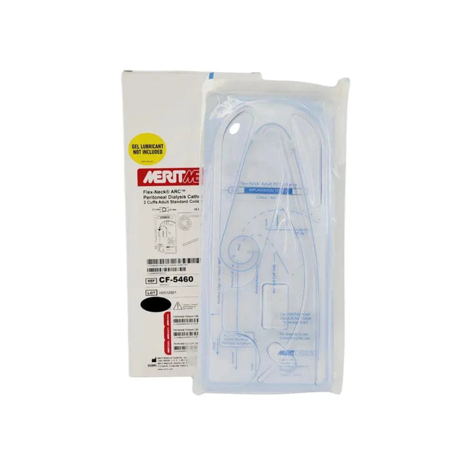 Merit Medical CF-5460 Flex Neck ARC Peritoneal Dialysis Catheter 2 Cuff Adult Merit Medical