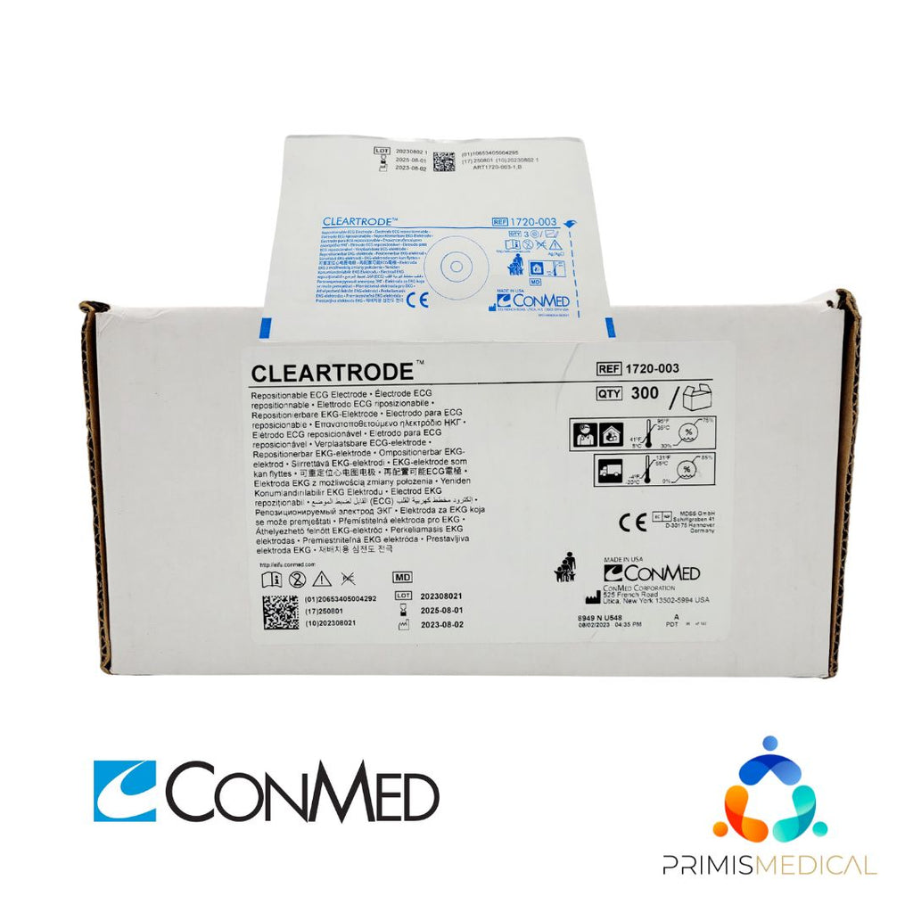 ConMed 1720-003 CLEARTRODE Repositionable ECG Electrode Box of 300