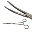 Millennium Surgical 1-2371 Roch-Ochsner Forceps, Curved, 1 x 2 Teeth 7-1/4" Millennium Surgical