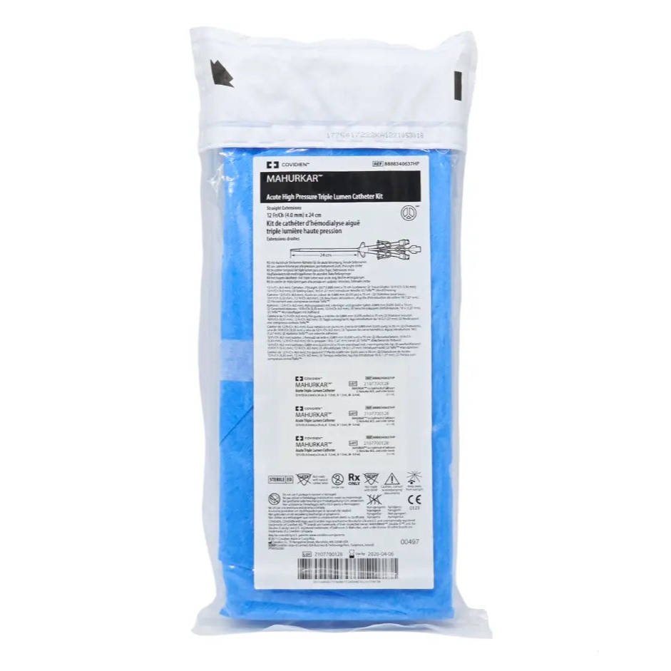 Covidien 8888340637HP Acute High Pressure Triple Lumen Catheter Kit 4.0mm x 24cm Primis Medical