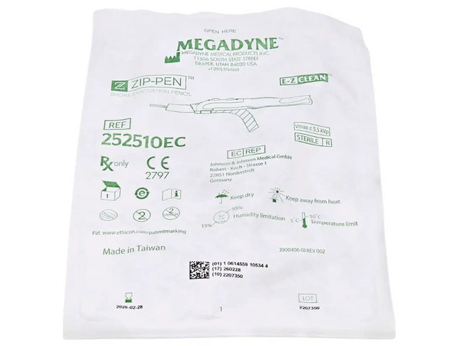 Megadyne 252510EC ZIP Pen Ergonomic Smoke Evacuation Pencil E-Z Clean NEW Primis Medical