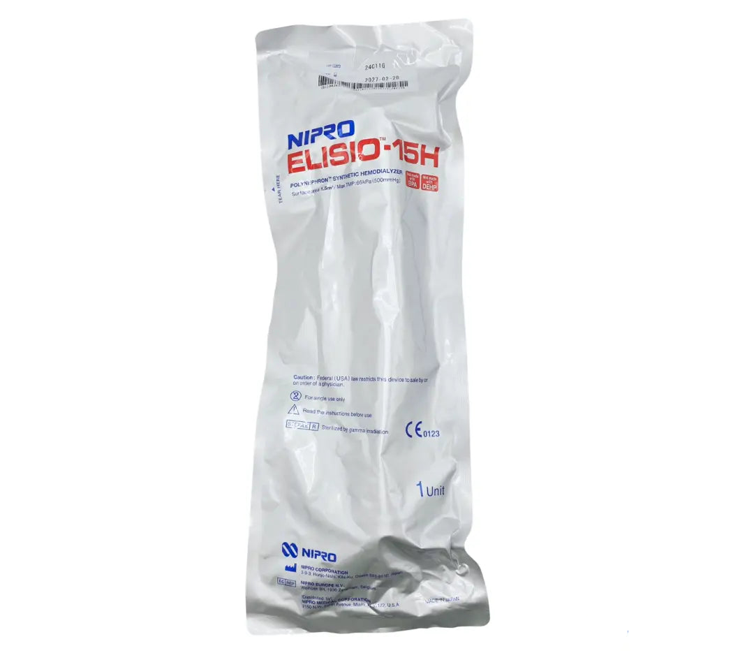 Nipro DD ELISIO 15H Polynephron Synthetic Hemodialyzer NEW Primis Nipro DD ELISIO 15H Polynephron Synthetic Hemodialyzer NEW Primis