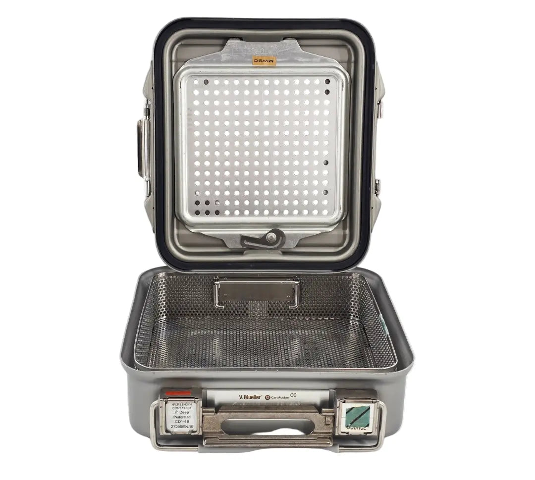 V. Mueller Genesis CD1-4B Half Length Sterilization Container 12 x 11 x 5.3" V. Mueller