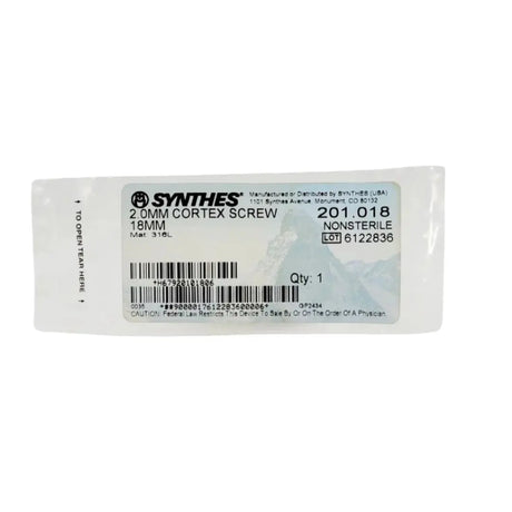 Synthes 201.018 2.0mm Cortex Screw 18mm Synthes