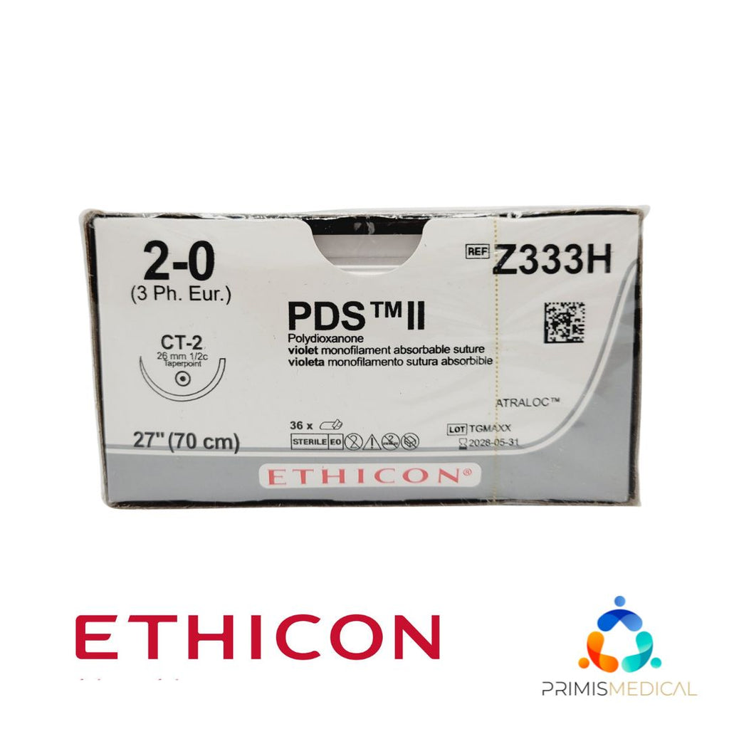 Ethicon Z333H 2-0 PDS II VIOLET 1X27" CT-2 Box of 36