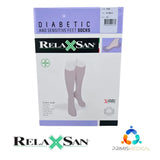 RelaxSan 550L Diabetic and Sensitive Feet Long Socks, Black, Size 4/L NEW Relaxsan