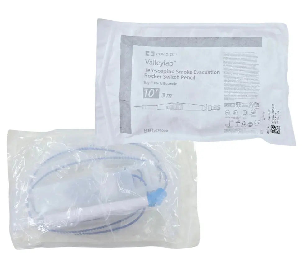 Covidien SEP6000 Valleylab Telescoping Smoke Evacuation Rocker Switch Pencil Edge Blade Electrode 10' Covidien