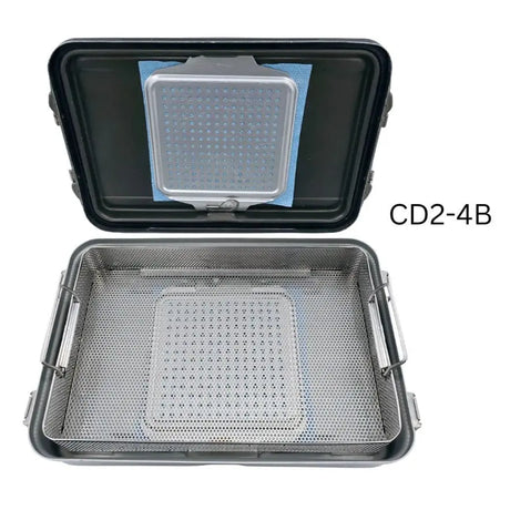 V. Mueller CD2-4B Genesis Mid-Length Sterilization Container w/ Lid & Tray 4" V. Mueller