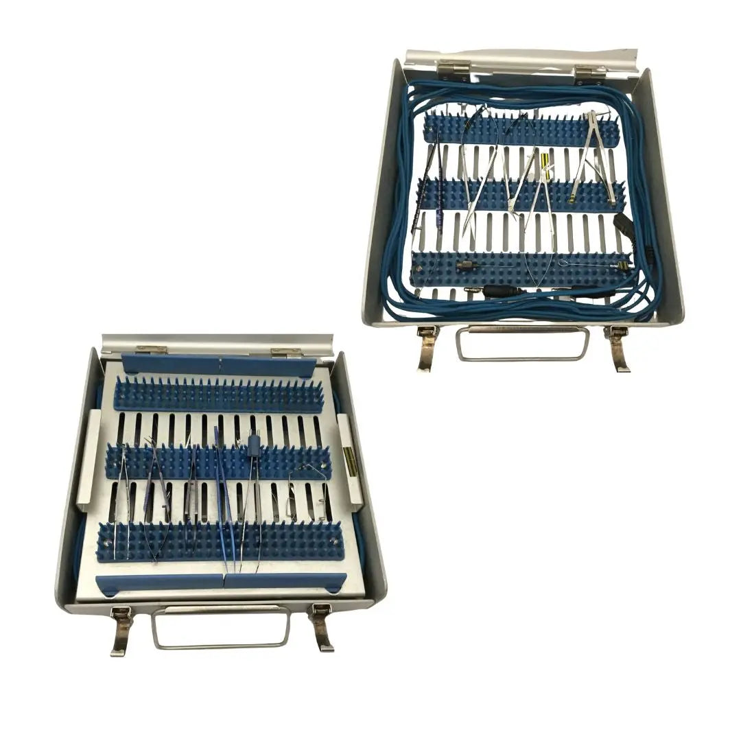 Ophthalmic Surgical Set w/ Case Various Manufacturers Set of 14 Unbranded