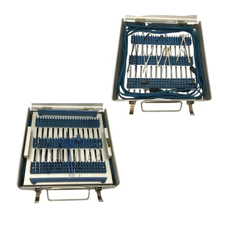 Ophthalmic Surgical Set w/ Case Various Manufacturers Set of 14 Unbranded