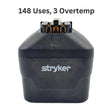 Stryker 8215-000-000 System 8 Large Battery Pack w/ Over Temp History 148 Uses Stryker