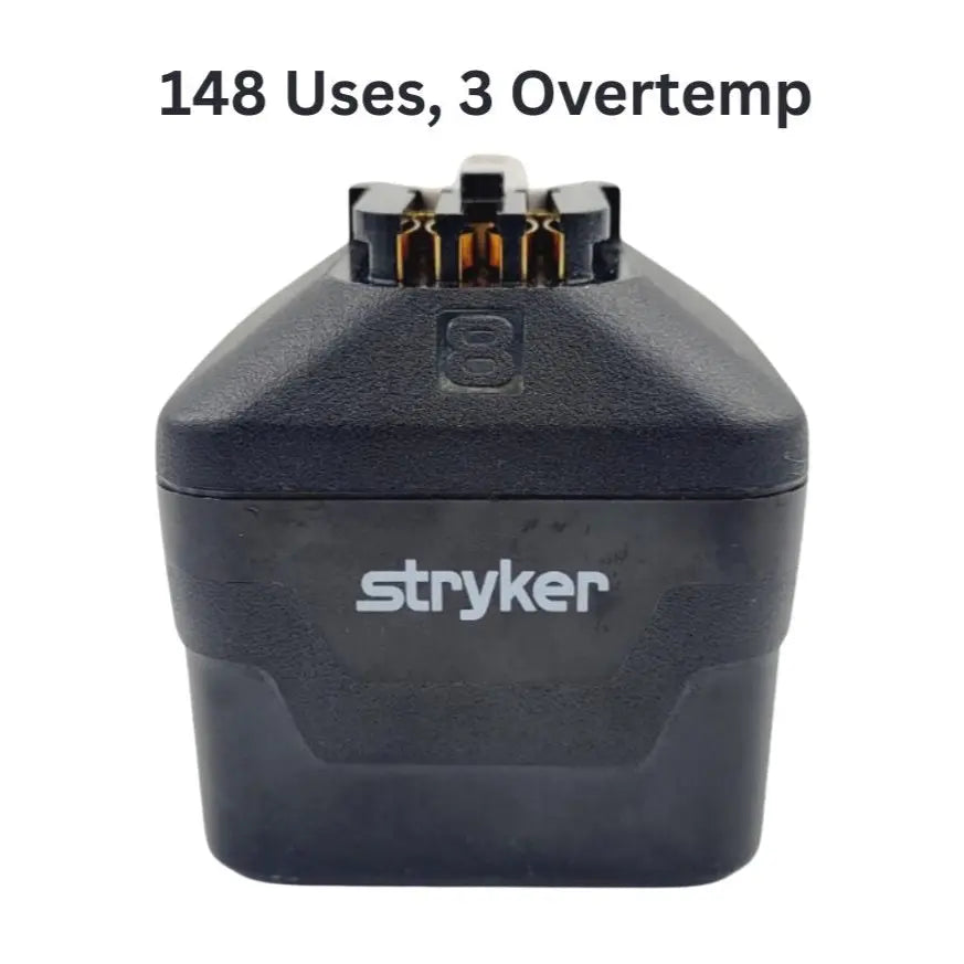 Stryker 8215-000-000 System 8 Large Battery Pack w/ Over Temp History 148 Uses Stryker