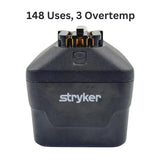 Stryker 8215-000-000 System 8 Large Battery Pack w/ Over Temp History 148 Uses Stryker