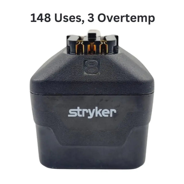Stryker 8215-000-000 System 8 Large Battery Pack w/ Over Temp History 148 Uses Stryker
