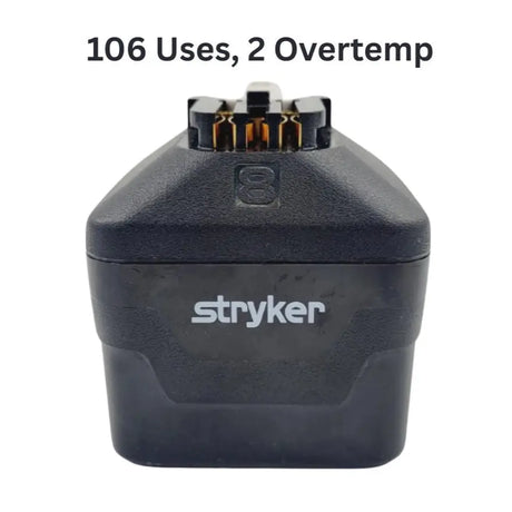 Stryker 8215-000-000 System 8 Large Battery Pack w/ Over Temp History 106 Uses Stryker