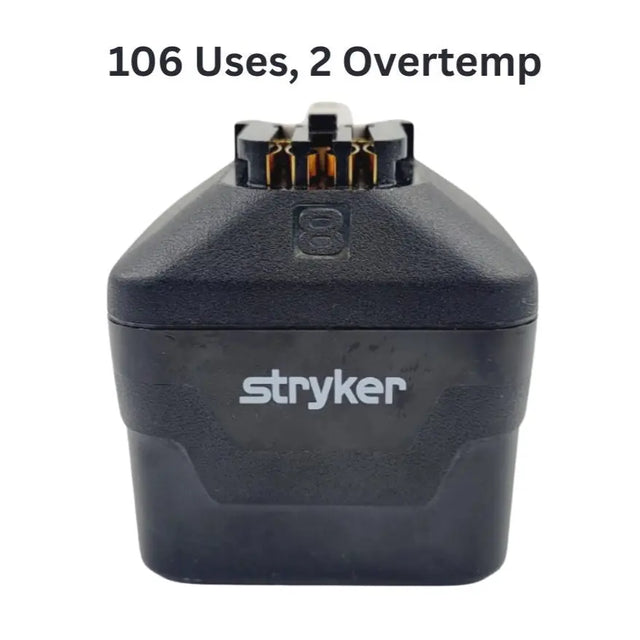Stryker 8215-000-000 System 8 Large Battery Pack w/ Over Temp History 106 Uses Stryker