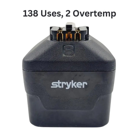 Stryker 8215-000-000 System 8 Large Battery Pack w/ Over Temp History 138 Uses Stryker