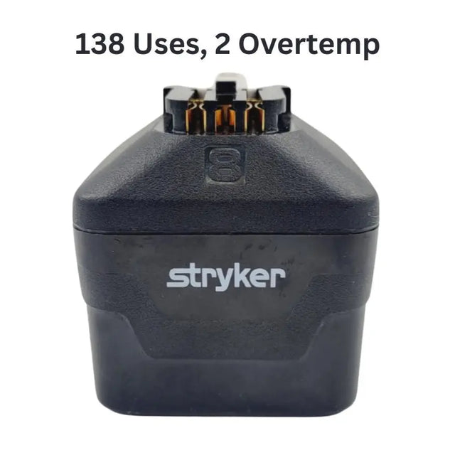 Stryker 8215-000-000 System 8 Large Battery Pack w/ Over Temp History 138 Uses Stryker
