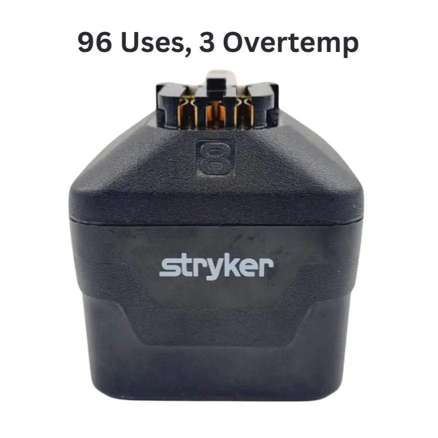 Stryker 8215-000-000 System 8 Large Battery Pack w/ Over Temp History 96 Uses Stryker
