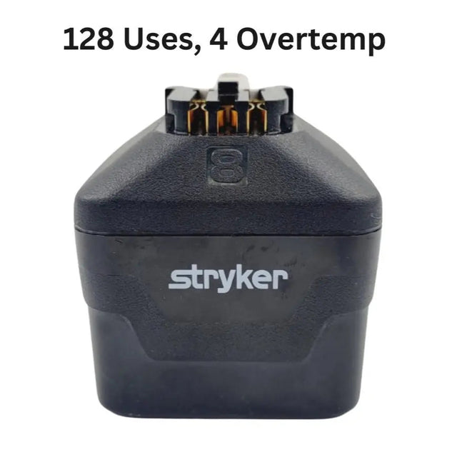 Stryker 8215-000-000 System 8 Large Battery Pack w/ Over Temp History 128 Uses Primis Medical