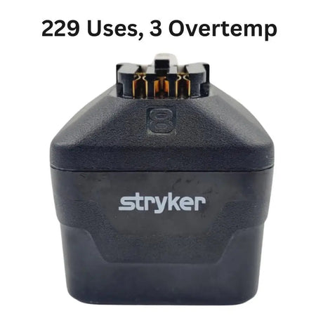Stryker 8215-000-000 System 8 Large Battery Pack w/ Over Temp History 229 Uses Primis Medical