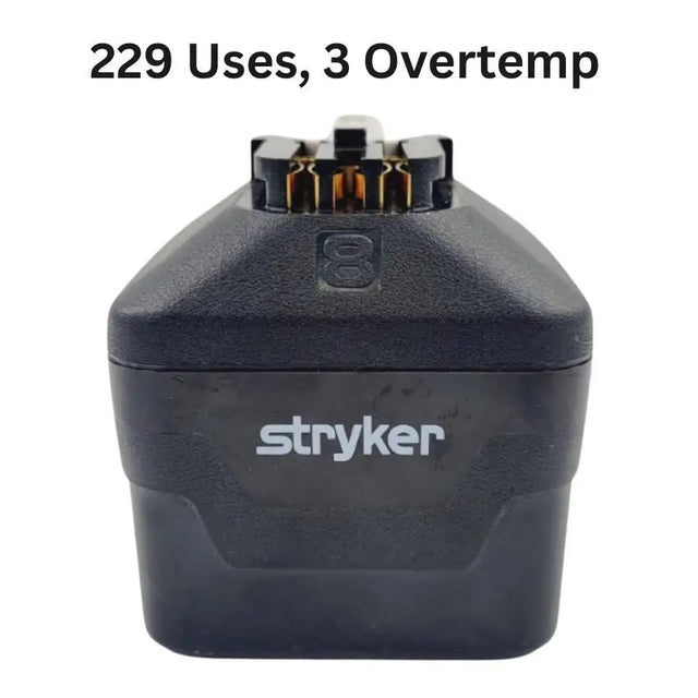 Stryker 8215-000-000 System 8 Large Battery Pack w/ Over Temp History 229 Uses Primis Medical