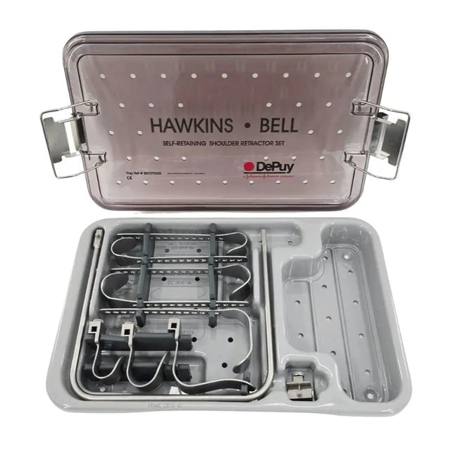 DePuy Hawkins Bell Self-Retaining Shoulder Retractor Instrument Set w/ Case Primis Medical