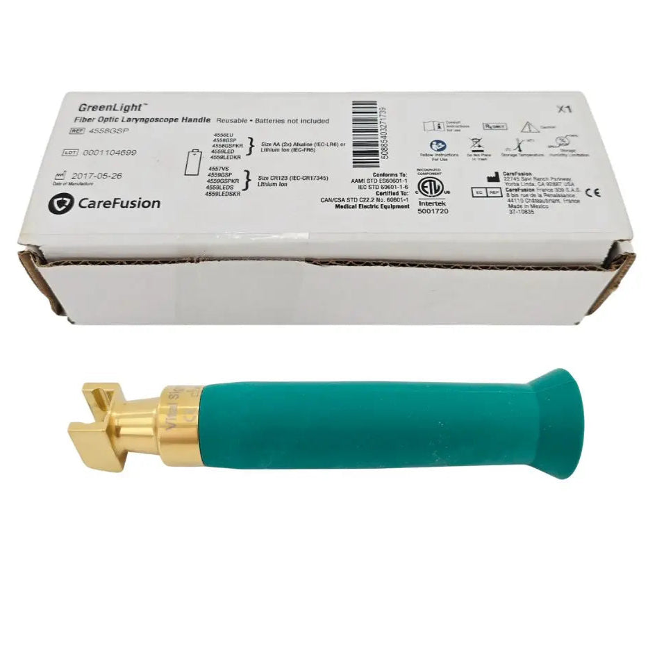 GE CareFusion 4558GSP Vital Signs Fiber Optic Laryngoscope Handle 6-5/8" Primis Medical