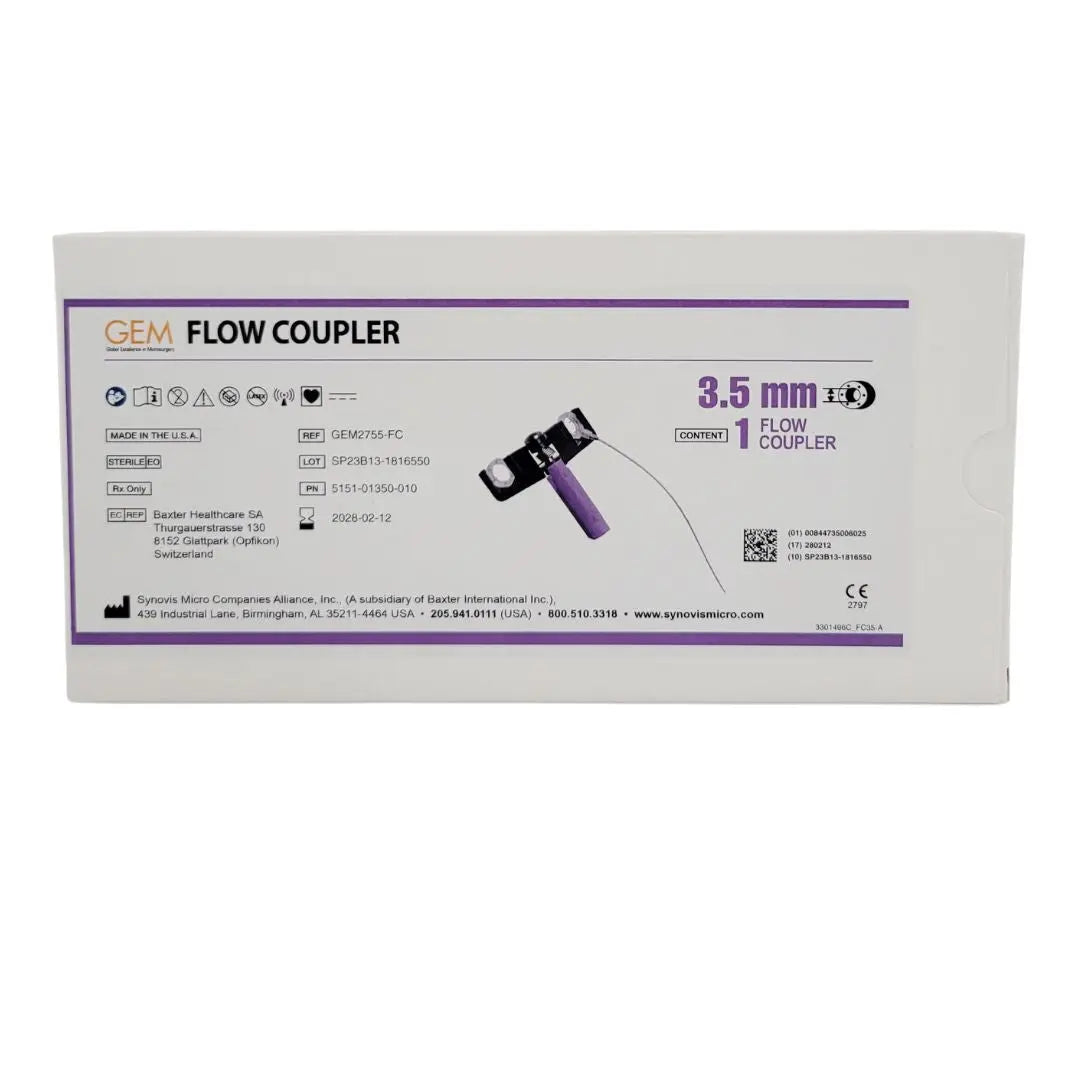 Synovis Micro GEM2755-FC GEM Flow Coupler 3.5mm Vessel Range 3.2mm GEM