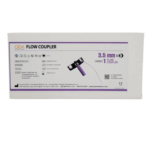 Synovis Micro GEM2755-FC GEM Flow Coupler 3.5mm Vessel Range 3.2mm GEM