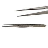 Storz E1404 Straight Heavy Serrated Dressing Forceps Ophthalmology 4" Primis Medical