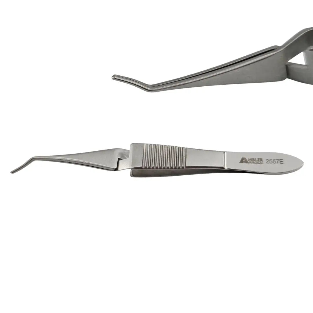 Ambler Surgical 2557E Scleral Plug Forceps Vaulted Shafts 3.5mm Spread 4-1/8" Primis Medical