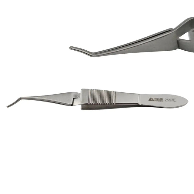 Ambler Surgical 2557E Scleral Plug Forceps Vaulted Shafts 3.5mm Spread 4-1/8" Primis Medical