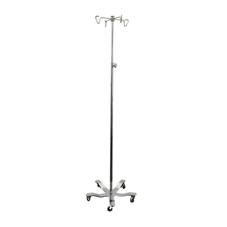 Stainless Steel IV Pole 5-Leg 2" Casters Primis Medical